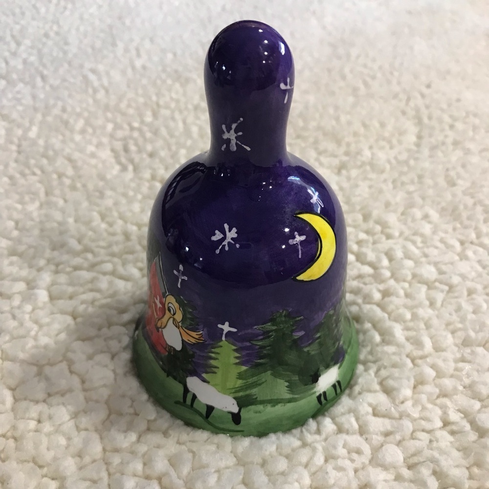 Handheld See Rock City Ceramic Bell 
4” H x 3.25” W